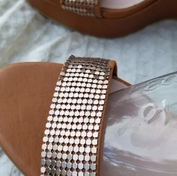 Stuart Weitzman  Leather and allumesh sandals 9.5 NWD - Picture 6 of 8